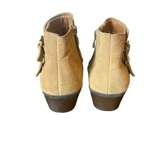 Apri Womens Tan Suede Galant Brown Ankle Bootie Size 8 - Picture 4 of 9